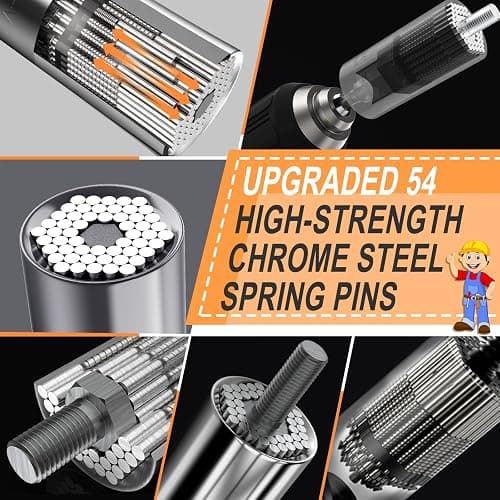 Stocking Stuffers for Men Super Universal Socket Tools Gifts for Men, Grip Set with Power Drill Adapter Cool Stuff Gadgets Present Ideas Gifts for Dad Husband Him Adults Mens Gifts Christmas for Women thumbnail 4