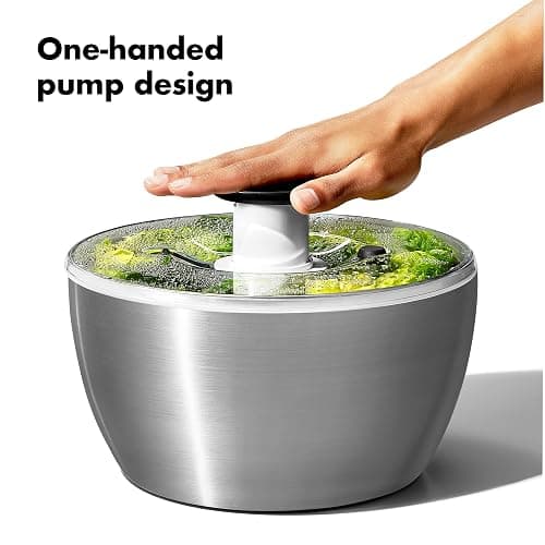 OXO Steel Salad Spinner thumbnail 4
