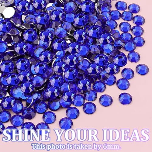 32000Pcs Resin Rhinestones with Tweezers for Crafting, Royal Blue Flatback Gems, Bedazzling Crystal with 3Pcs 10ml B7000 Jewelry Glue for DIY Crafts Clothing Tumblers Shoes Fabric Nail Art thumbnail 7