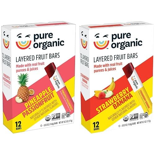 Pure Organic Layered Fruit Bars, Gluten Free, Vegan Fruit Snacks, Variety Pack, 12.4oz Box (48 Bars) (Pack of 4) thumbnail 7