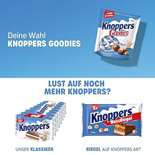 Knoppers Goodies Knusper Minis – 1 x 180g – knusprige Waffelkugeln gefüllt mit Haselnussstücken, Milch- und Nougatcreme, umhüllt von Schokolade thumbnail 6