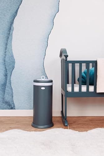 Ubbi Stainless Steel Diaper Pail, Odor Locking, No Special Bag Required, Award-Winning, Registry Must-Have, Open Water thumbnail 10