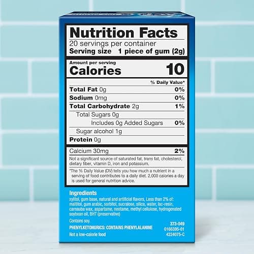 ACT Dry Mouth Moisturizing Gum, 20 Pieces, With Xylitol, Sugar Free Soothing Mint thumbnail 2