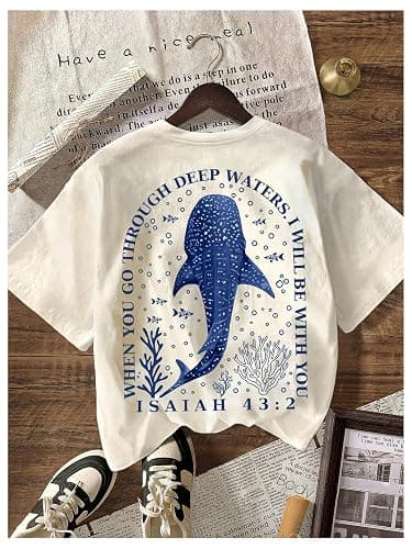 SOLY HUX Women's Tropical Graphic Tees Hawaiian Beach T Shirts | Summer Tshirt Tops for Teens, Short Sleeve, Crewneck, Vacation Clothes thumbnail 3