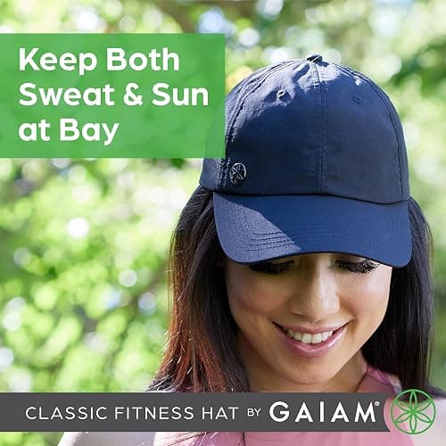 Gaiam Women's Classic Fitness Running Hat - Ponytail Hats with Quick-Dry Sweatband for Hiking & Summer Beach Vacation thumbnail 8