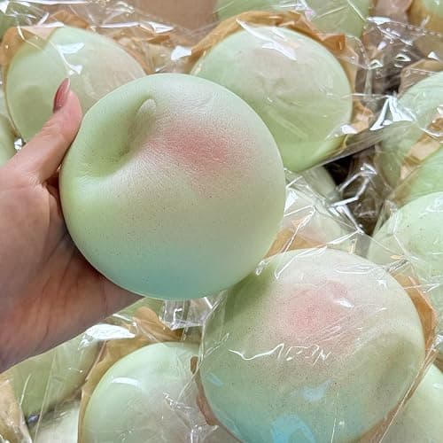 Cheese Slow Rising Squishy Toy, Soft Foam Stress Relief Squeeze, Sticky Food Squishies, Bread and Butter Squishy Style for Desk Decor or Gift (Green) thumbnail 8