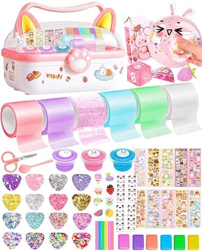 Nano Tape Bubble Kit for Kids, Squishy Maker Making Kit, Birthday for 4 5 6 7 8 9 10 Year Old Girls Girl Grandkids, Kids Toys for Girls 4-6 6-8 8-10 10-12 - Image 1