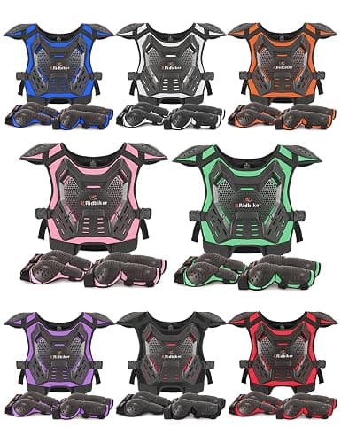 Kids Dirt Bike Gear Motocross Chest Protector Motorcycle Protective Gear Armor Vest Knee Guards Elbow Pads Dirt Bike Riding Gear for Baby Biker ATV thumbnail 8