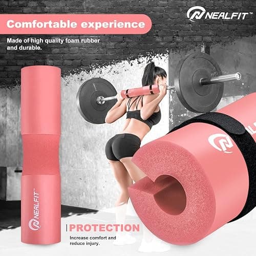 NEALFIT Barbell Pad Squat Pad for Squats—Squat Bar Pad—Great for Weightlifting,Lunges and Hip Thrusts—Foam Sponge Pad—Fit Standard and Olympic Bars Perfectly thumbnail 6