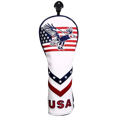 USA Flag and Eagle Golf Driver/Fairway Wood/Hybrid/Iron/Mallet Putter/Blade Putter Head Cover - Image 1