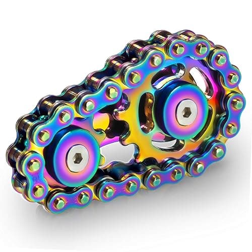 Christmas Stocking Stuffers for Teens Boys Metal Fidget Spinner Toys for Adults Figette Bike Chain Roller Cool Gadgets ADHD Anti Anxiety Stress Relief Items Figet Desk Offices EDC Sensory Gift for Men - Image 1