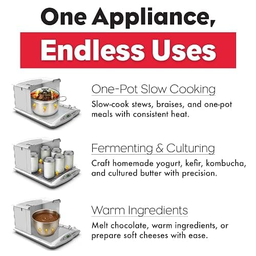 Brod & Taylor Folding Proofer & Slow Cooker (Proofer w/Accessory Shelf), White thumbnail 8