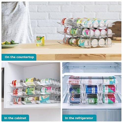 oylik Can Organizer for Pantry, 3 Tiers Can Storage Rack, up to 36 Cans Food Holders for Fridge, Cabinet and Pantry Organization thumbnail 3