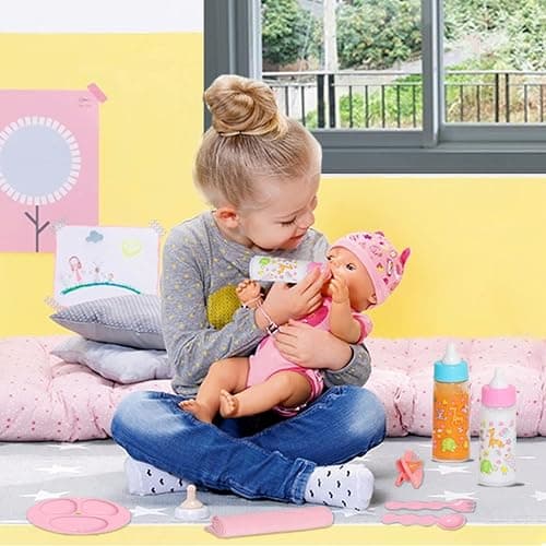 My Sweet Baby 13-Piece Doll Feeding & Diaper Bag Set – Disappearing Milk Bottles, Bibs, Pacifiers, Diapers & Accessories Set – Pretend Play Baby Doll Care Kit for Girls – Fits 12–18″ Dolls thumbnail 8