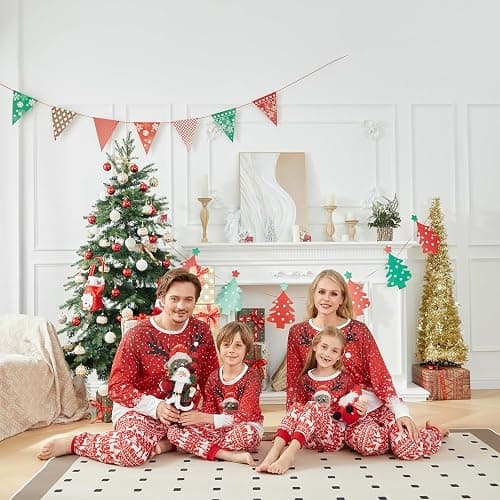Christmas Pajamas for Family Matching Family Christmas Pajamas Set PJS Holiday Xmas Family Jammies Sleepwear thumbnail 5
