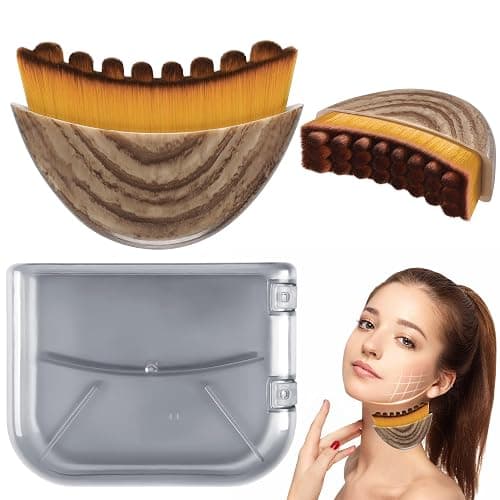 New Lymphatic Contour Face Brush,Lymphatic Drainage Massager for Chin & Neck,Ultra-Soft Bristles Suitable for All Skin Types,Portable Ergonomic Beauty Tool with Travel Case(1 Pcs) - Image 1