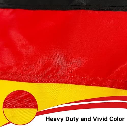 Flagolden Germany Flag 12x18 inches for Boat, Vivid Color Small German Flags with 2 Brass Grommets Nautical Outdoor thumbnail 3