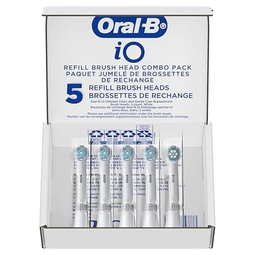 Oral-B iO Ultimate Clean Replacement Brush Heads, 5 Count, 4 Ultimate Clean + 1 Gum & Sensitive White thumbnail 10