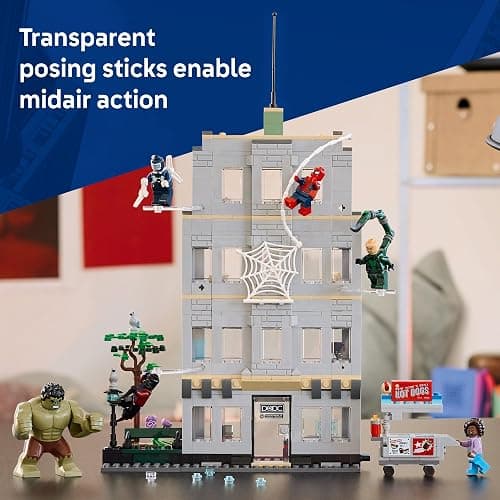 LEGO Marvel Spider-Man vs Hulk Epic Clash - Super Hero Building Toy for Boys & Girls, Ages 8+ - Includes 5 Minifigures & Hulk Figure - Spider-Man Toy for Fans - Gift for Birthdays - 76350 thumbnail 6