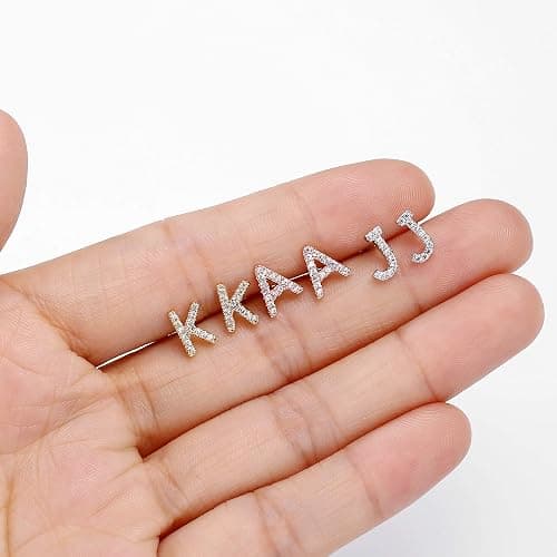 MONOOC Easter Gifts for Kids Toddlers Teens - Easter Basket Stuffers Hypoallergenic Earrings for Kids Girls Initial Earrings Personalized Birthday Gifts for Girls thumbnail 7