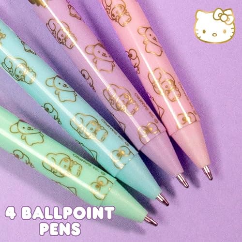 Horizon Group USA Hello Kitty & Friends 4-Piece Pen Set, My Melody, Kuromi, School and Office Supplies, Stationery thumbnail 6