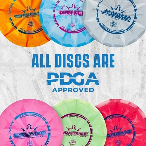 Dynamic Discs Prime Burst 6 Disc Golf Set | Includes 1x Putter, 2X Midrange, 2X Fairway, 1x Driver + Mini Marker | Disc Golf Accessories for Beginners | 170-176g | Beginner Pack for Amateurs thumbnail 6