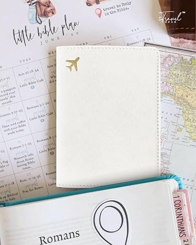 toTravelGear PU Leather Passport Holder Covers Case, Waterproof Rfid Blocking Travel Wallet Passport Holder(Cream) thumbnail 7