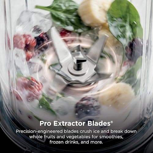 Ninja Fit Compact Personal Blender | For Smoothies, Shakes & Frozen Drinks | (2) 16-oz. To-Go Cups with Spout Lids | 700-Watt Countertop | Black | QB3001SS thumbnail 5