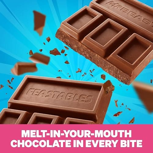 MrBeast Feastables Milk Chocolate Bar, King Size, 10 Count, Creamy Milk Chocolate Candy, Fairtrade Cocoa, 2.1oz Each thumbnail 4