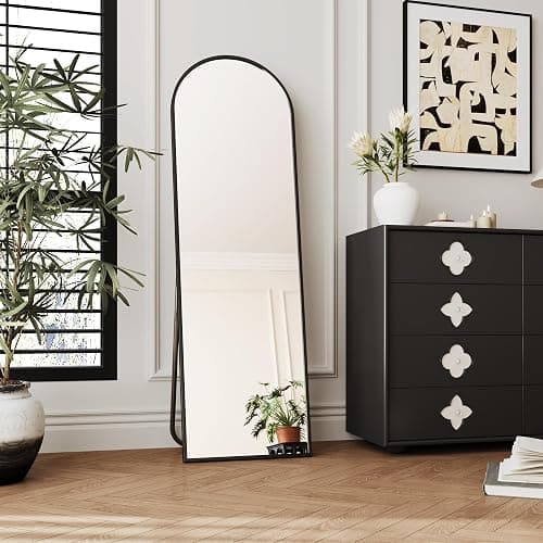 AUYHM Wall Mirror Full Length 18"x58",Arched Floor Mirror,Full Length Wall Mirrors,Arched Wall Mirrors,Full Body Mirror,Black Frame thumbnail 3