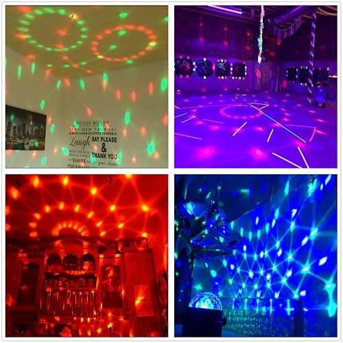 COIDEA Disco Ball Light, Sound Activated Party Strobe Light, DJ Rave Lights with Remote, LED Stage Lights for Karaoke Birthday Christmas Halloween Decorations Indoor thumbnail 8