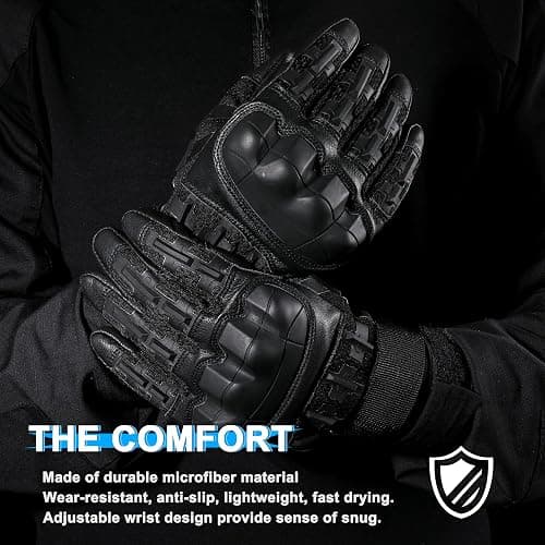 WTACTFUL Rubber Guard Tactical Gloves for Men Touchscreen Airsoft Motorcycle Hunting Outdoor thumbnail 7