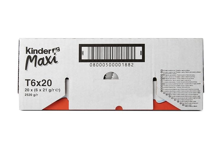 Kinder Chocolate Bulk Box - Fine Milk Chocolate Bars with Creamy Milky Filling - 20 Packs x 6 Bars (126g each) - Wholesale Case (120 Bars Total) thumbnail 9