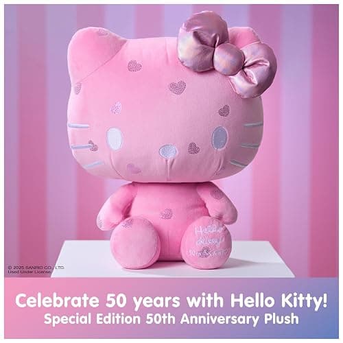 GUND Sanrio Hello Kitty 50th Anniversary Plush, Special Edition Stuffed Animal for Ages 1 and Up, Pink, 12” thumbnail 3