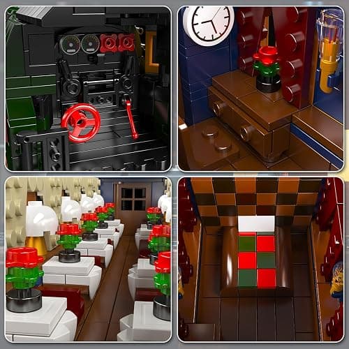 Mould King Orient Express Steam Locomotive Train Building Kit with LED Lighting, Remote/App Control Passenger Toy Block Set, Train Model with Motors and Tracks for Adults Kids(3898 PCS) thumbnail 5
