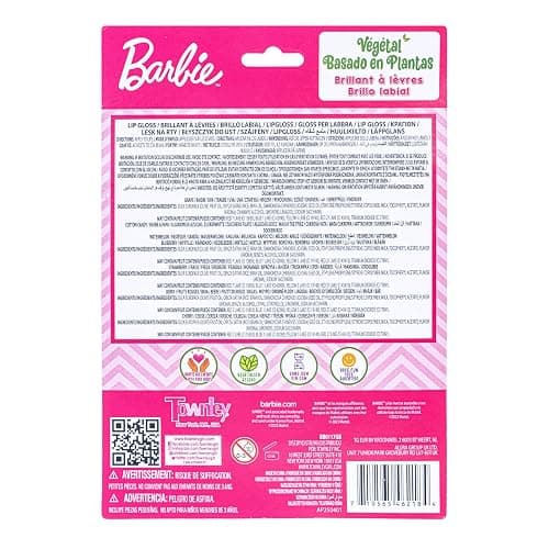 Barbie 7 Piece Plant Based Lip Gloss, Girls Party Favors, First Makeup Set for Girl, Perfect for Parties, Sleepovers, and Birthday Gifts, Ages 3+, by Townley Girl thumbnail 9