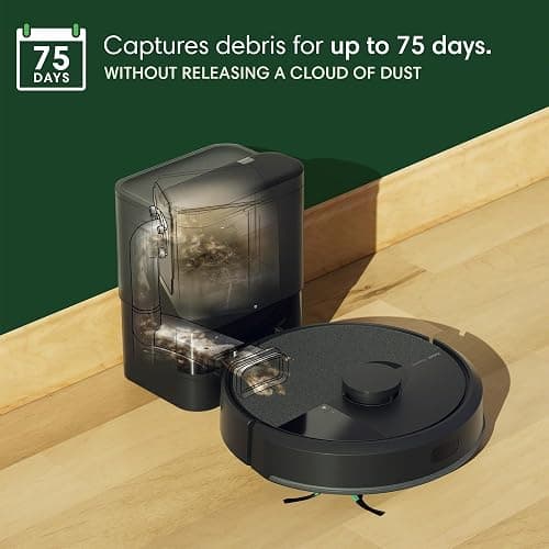 iRobot Roomba 105 Vac Robot Vacuum with AutoEmpty Dock - Self-Empties for 75 Days, Easy to use, Intense Power-Lifting Suction, LiDAR Navigation, Multi-Surface Cleaning, Cleans in Neat Rows thumbnail 3
