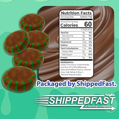 ShippedFast Chocolate Starlight Mint Candy, Hard Candies, 16oz (1 Pound Bag), Individually Wrapped thumbnail 4