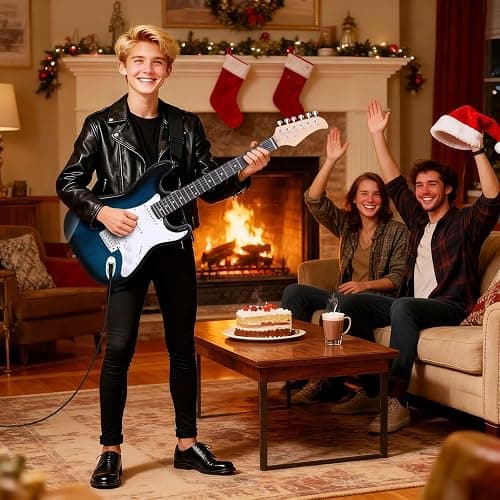 JupiterForce 39" Full Size Electric Guitar with Amp, Adjustable Strap, Strings, and Accessories Pack, Beginner Starter Guitar Kit for Adults/Kids, Blue thumbnail 8