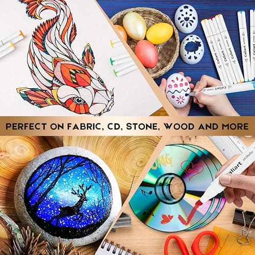 Caliart Markers, 168 Colors Dual Tip Art Markers Sketch Pens Permanent Alcohol Based, with Case for Adults Artists Drawing Illustration Sketching Coloring thumbnail 5