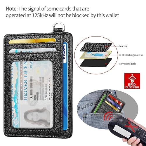 EcoVision Slim Minimalist Front Pocket Wallet, RFID Blocking Credit Card Holder Wallet with Detachable D-Shackle for Men Women thumbnail 5