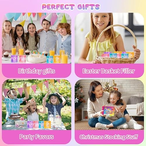 8 Pack Glitter Stress Cube ,Slow Rising Squishy Stress Balls for Adults | Fidget Squeeze Toys for Stress Relief, Slow Rising Squeeze Toy for Classroom Prizes, Party Favors and Birthday Gifts thumbnail 6