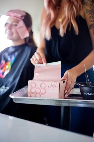 Framar Rosé Hair Foils For Highlighting - Pop Up Hair Foil, Highlight Foils For Hair, Aluminum Foil Sheets, Salon Foils For Hair Stylist, Hair Dye Supplies, Non Slip 500 Pop Up Foil Sheets thumbnail 5