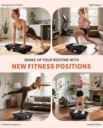 Shake Plate Vibration Exercise Machine for Lymphatic Drainage Massager & Weight Loss, 400 lbs Capacity Whole Body Vibrating Plate Workout for Women and Men thumbnail 7
