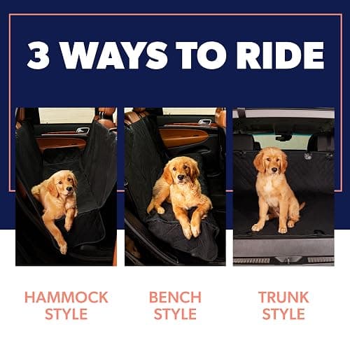 Active Pets Beige XL Dog Car Hammock Back Seat Cover, Waterproof Backseat Cover Protector for Truck Bench Rear of Sedans or SUVs, Essential Pet Supplies Vacuum or Wipe Clean, Machine Washable thumbnail 4