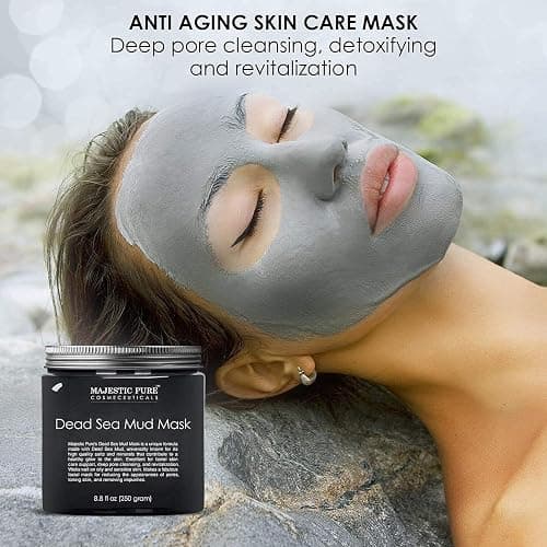 Majestic Pure Dead Sea Mud Mask and Himalayan Clay Mask Bundle – Natural Skin and Face Care for Women and Men thumbnail 3