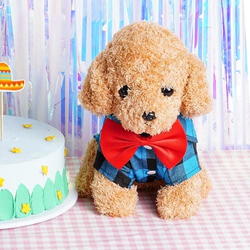 Tongcloud 3 Pack Plaid Puppy Cat Shirt - Cute Dog & Cat Shirts for Extra Large Dogs & Cats - Birthday Party & Holiday Photo(Red, Blue & White, X-Large) thumbnail 4