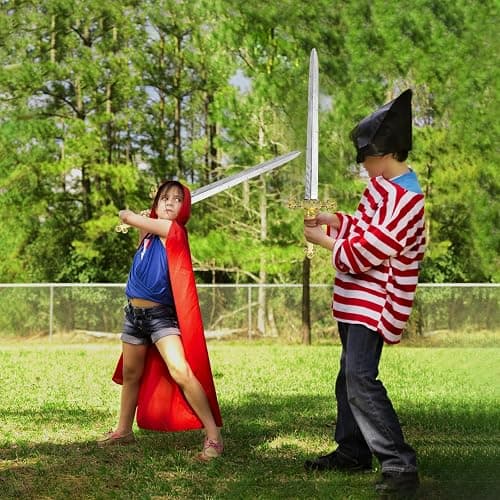 Crusader Knight Toy Sword,27.5" Plastics Sword Medieval Warrior Costume Accessories for Halloween Cosplay LARP,Props thumbnail 4