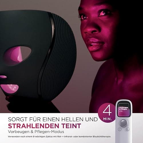 Shark CryoGlow LED Maske, Lichttherapie Maske, Kühlung der Augenpartie, Anti-Aging, Hautklärung, rote/blaue LED, Rotlichtlampe Gesicht, USB-C, Fernbedienung, Schönheitsgeschenke, Kühles Lila FW312EUPL thumbnail 6