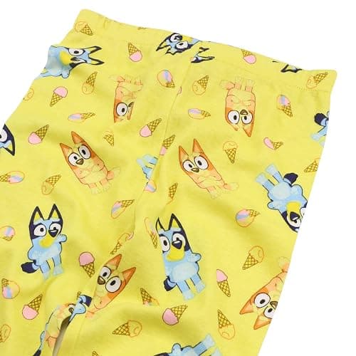 Bluey Girls' 4-piece Snug-fit Matching Short-Sleeve Cotton Pajama Set, Soft & Cute for Kids thumbnail 6